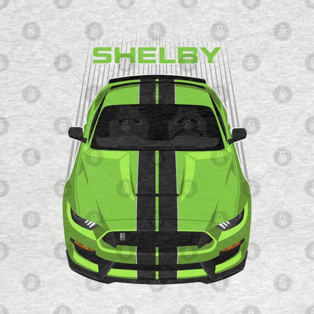 Ford Mustang Shelby GT350 2015 - 2020 - Grabber Lime - Black Stripes by V8social